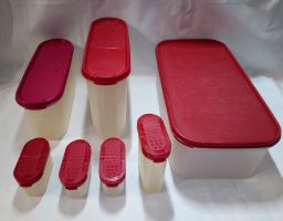 TUPPERWARE 7er Set Vorratsbehälter in Rot