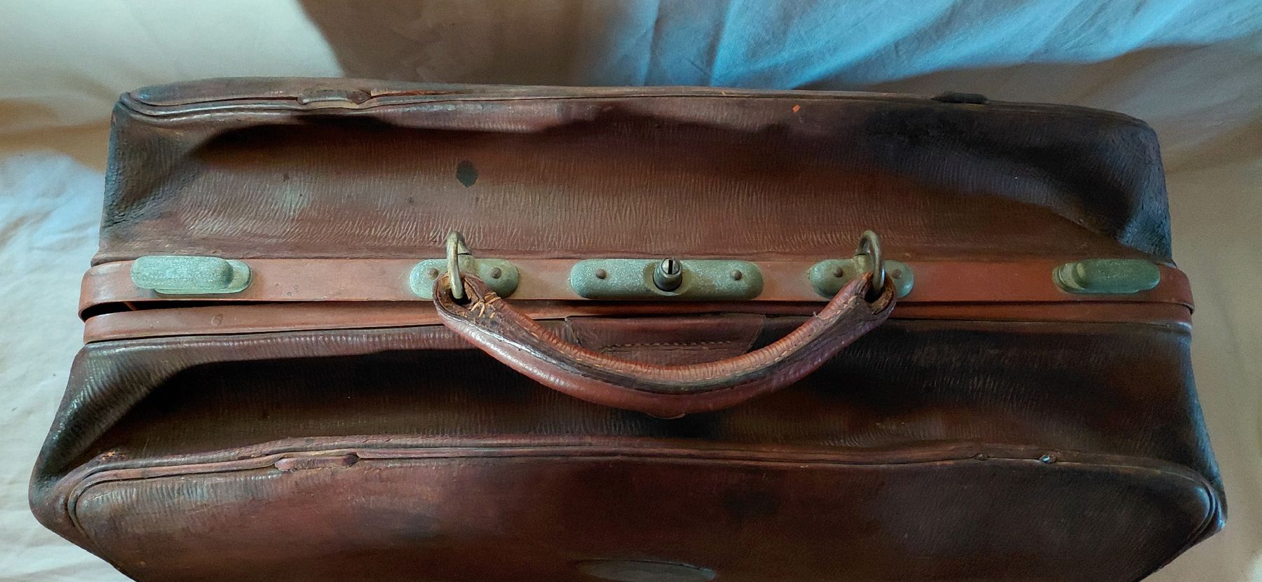 Valigie: Grosse antike lederne Reisetasche – Usato da Trogen venduto da Limboo 1