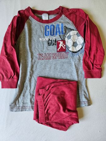 Langarm Pyjama Gr.  104 Fussball
