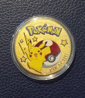 Pokemon 🌟Pikachu🌟 (Goldmünze) Sammelmünze rar (NEU/OVP)