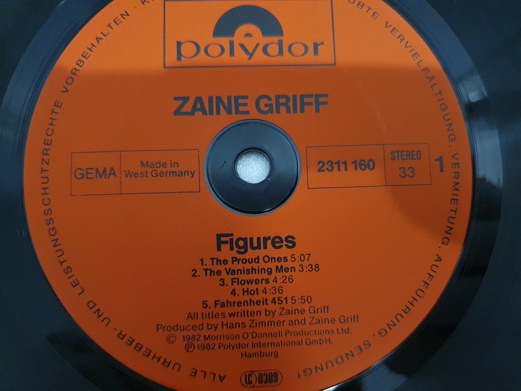 Dischi in vinile: Zaine Griff – Figures – Usato da Uster venduto da Vinyl-Leidenschaft 4