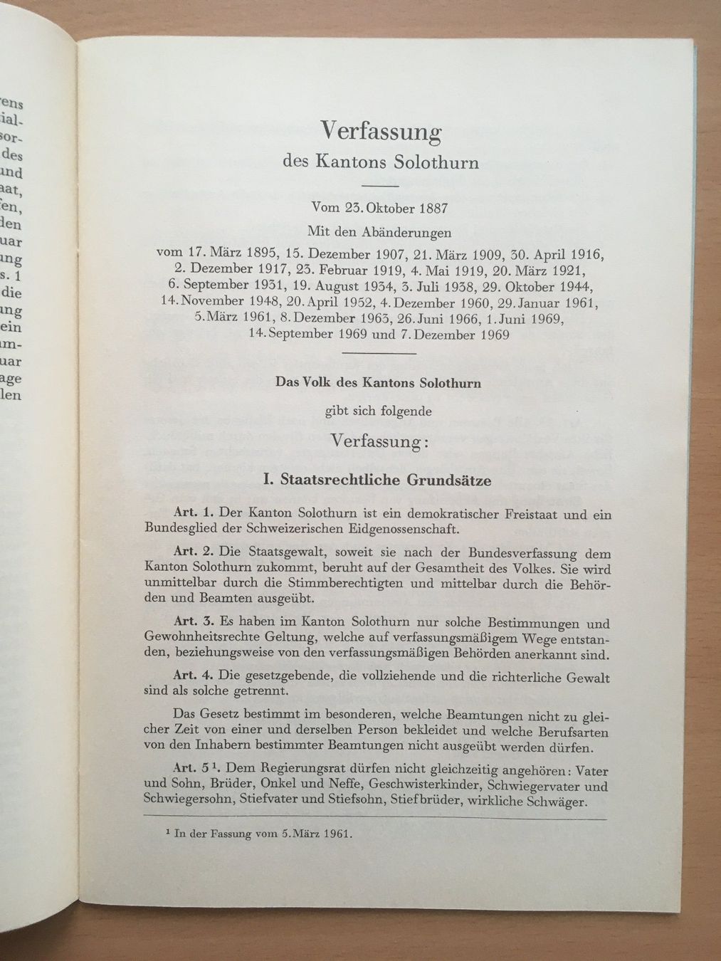 Libri: Verfassung des Kantons Solothurn (1969) – Usato da Grenchen venduto da Kogi7 2