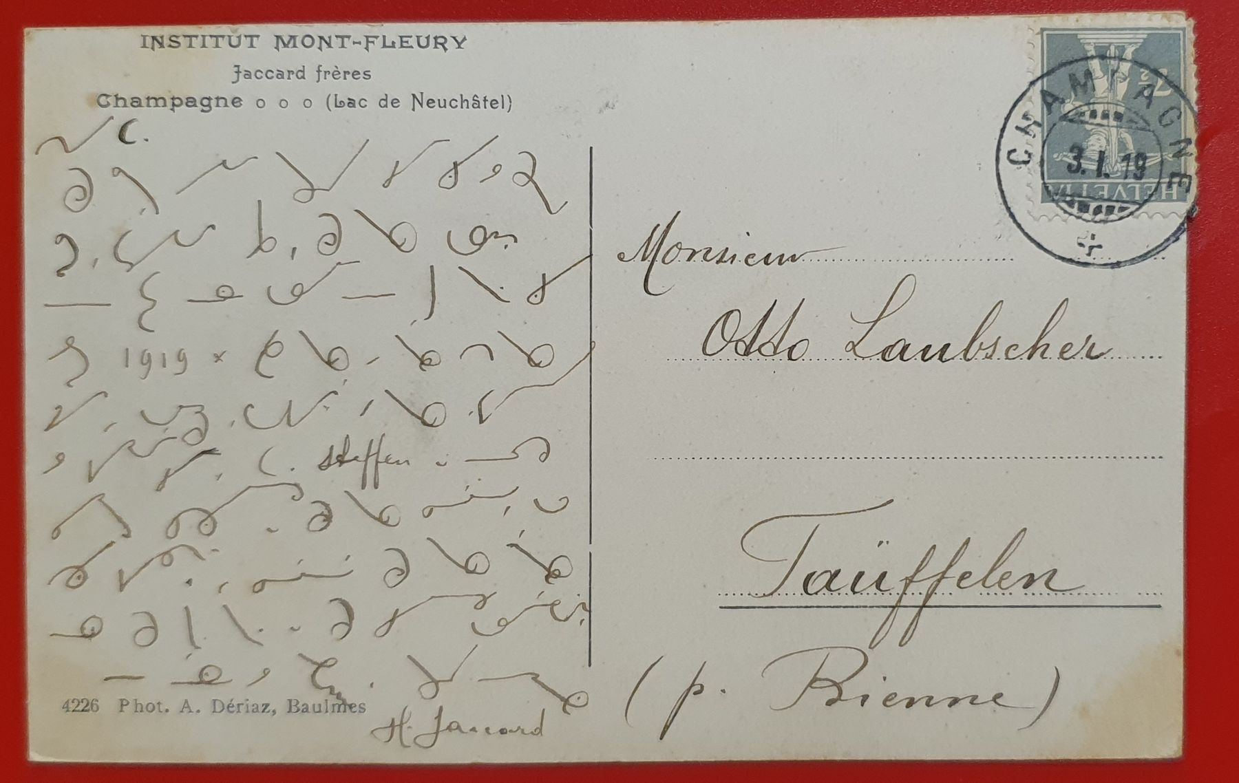 Cartes postales: Champagne 1917 - Institut Mont-Fleury – D'occasion à Kreuzlingen par Rschweiz1 1