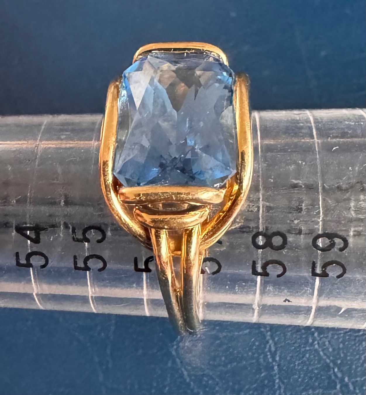 Anelli: 750-er Gold Ring mit blauem Stein – Usato da Ebikon venduto da Dmasterx 5