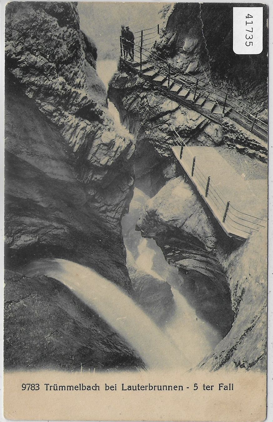 Cartoline postali: Trümmelbach bei Lauterbrunnen - 5ter Fall – Usato da Ettingen venduto da Kartenplanet