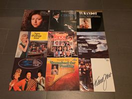 LP-Konvolut mit 9 Schallplatten – Volksmusik, Operette etc.