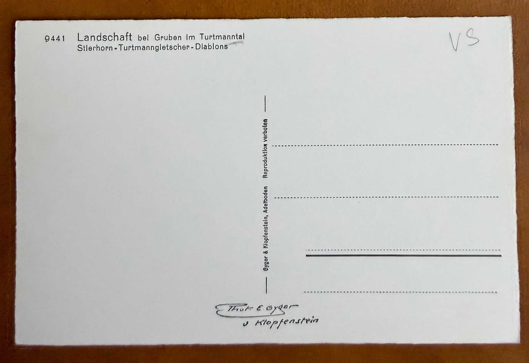 Ansichtskarten: Gruben - Turtmann Landschaft – Gebraucht aus Lutry von Ediego 1