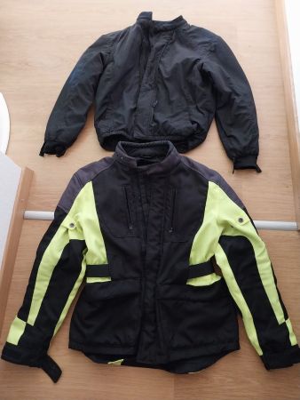 Motorradjacke schwarz-neon Grösse S