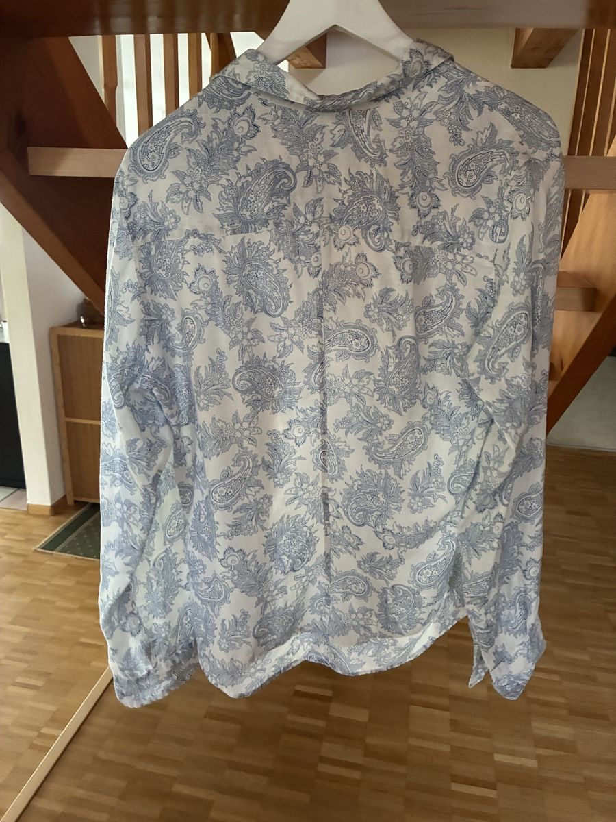 Camicette: Frank & Eileen Barry Linen Paisley Button Down Shirt Hemd – Usato da Münchenstein venduto da B771 4