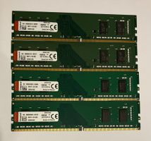 Kingston DDR4 4GB RAM 2400MT/s DIMM CL17 1RX16 1.2V / 4 St.