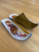 Pantoufles traditionnelles en feutre brodé – artisanales 