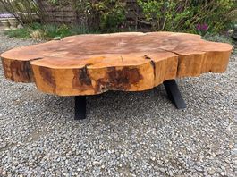 XXL Baumscheiben - Tisch aus Eschenholz