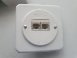 Doppel Netzwerk Steckdose UKV 2xRJ45