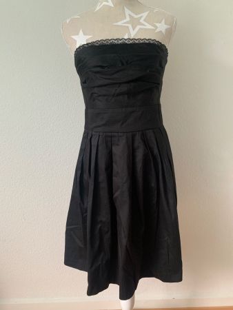 Kookai Kleid Gr. 38, Baumwolle schwarz, trägerlos