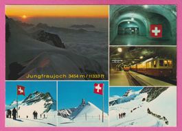 Jungfraujoch 3454m 6-Bild Karte