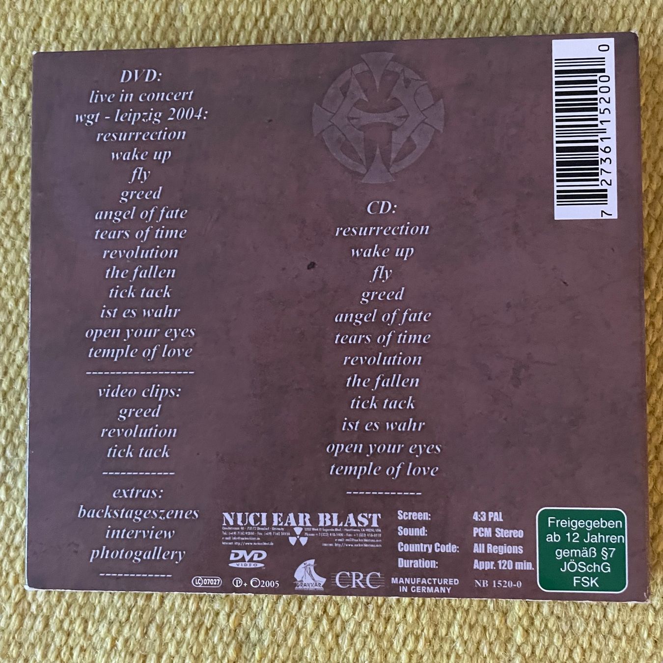 CD: CREMATORY-CD+DVD LIVEREVOLUTION (DIGIPACK) – Usato da Rorschacherberg venduto da CD-Roli 1