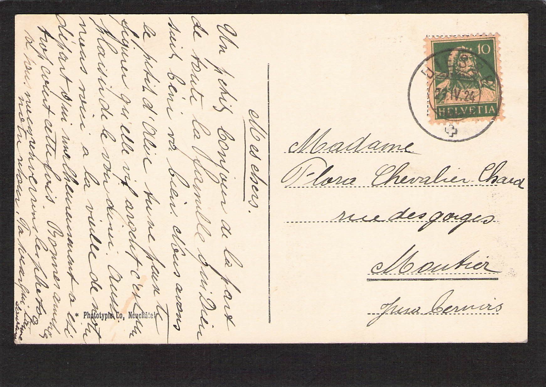 Cartoline postali: #Diesse BE , Le Temple , gel. 1924 – Usato da Reichenburg venduto da Pipo-67 1
