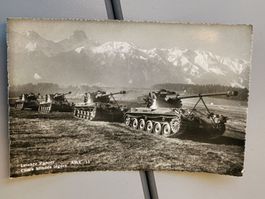 Photo Karte / Leichte Panzer - AMX 13 Gelaufen Feldpost 1954