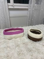 Lot Panier fait à la main crochet 