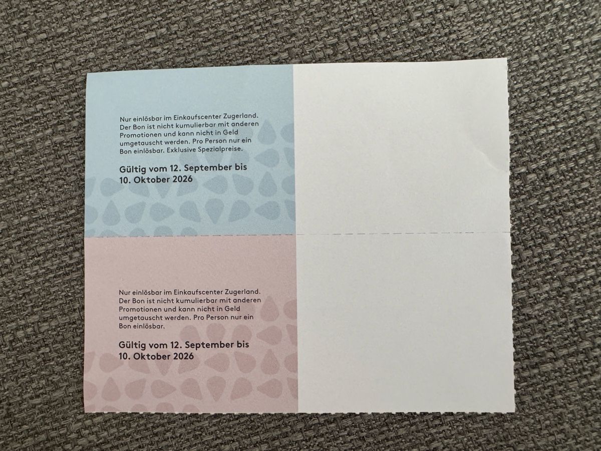 Buoni: BUCHER Rabatt | Zugerland – Nuovo e nell'imballaggio originale da Sins venduto da sum_lv6d 1
