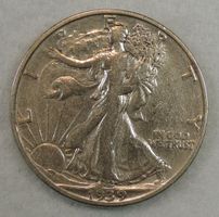 Walking Liberty Half Dollar 1939 USA Silbermünze