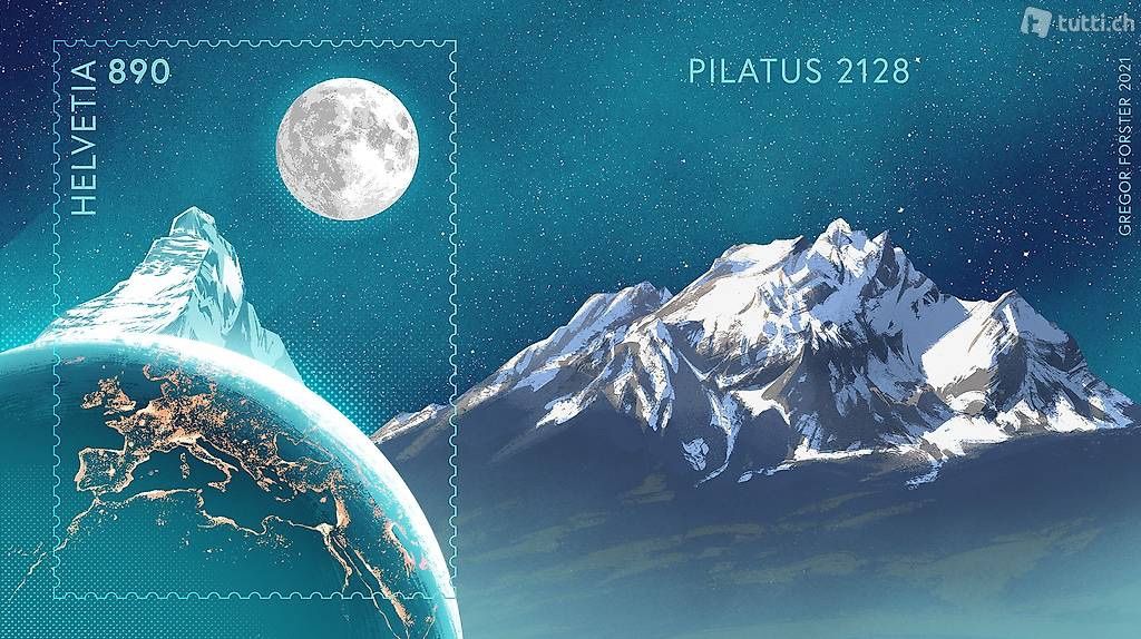 Tutti i francobolli: Swiss Crypto Stamp 1.0 - ID 5 Pilatus – Nuovo e nell'imballaggio originale da Monte Carasso venduto da JuliaMG