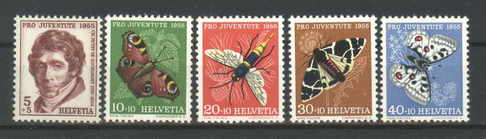 Tutti i francobolli: 1955, Pro Juventute ** – Usato da Willisau venduto da Vollstempel