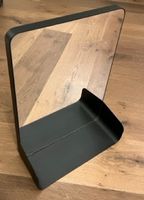 Hochwertiger Wandspiegel mit Ablage - metall schwarz