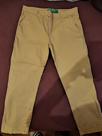 Chino Hose Gr. 40 Benetton beige Freizeithose Stoffho