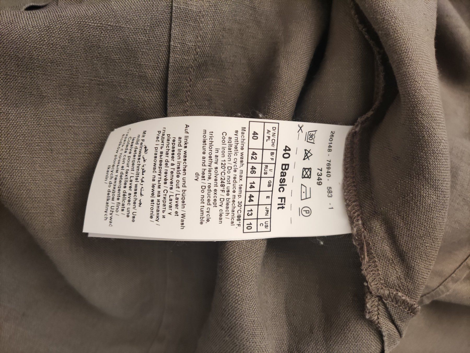 Gerry Weber Camicette: Gerry Weber Leinen Lang - Bluse olive – Usato da Solothurn venduto da Csw1 6