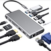 12 Ports Docking Station USB C Hub