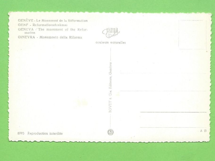 Cartoline postali: Genf, Reformationsdenkmal – Nuovo (secondo la descrizione) da Zürich venduto da t24_de 1