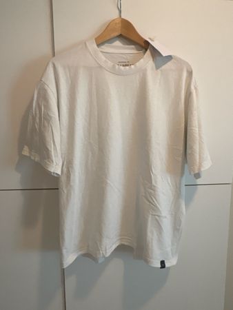 T-shirt Pull&Bear coupe cropped blanc taille L