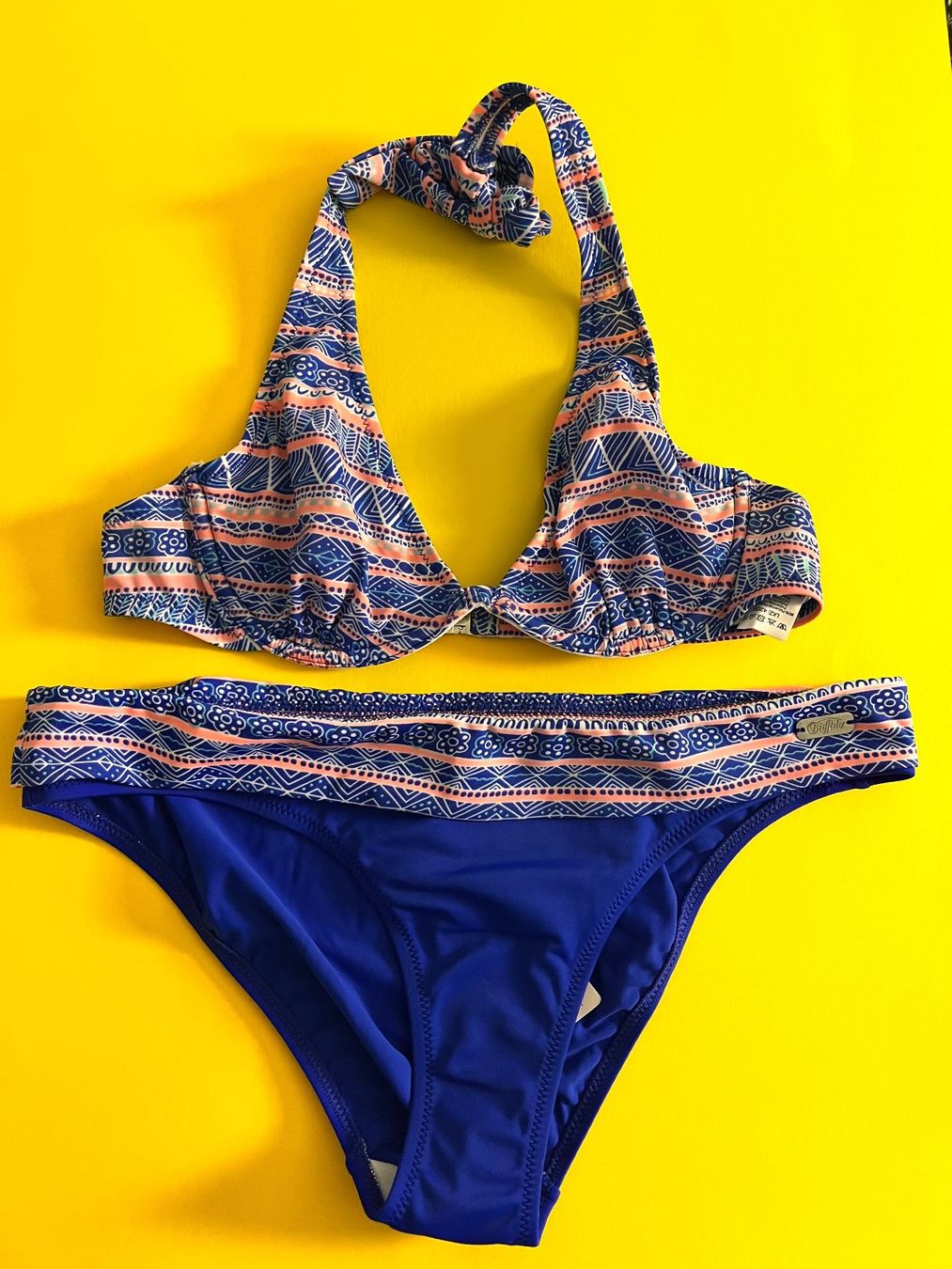 Buffalo Badekleider & Bikinis: BUFFALO, Bikini, Grösse 36B, Farbe Blau gemustert – Neu und originalverpackt aus Rudolfstetten von gst_g7xl