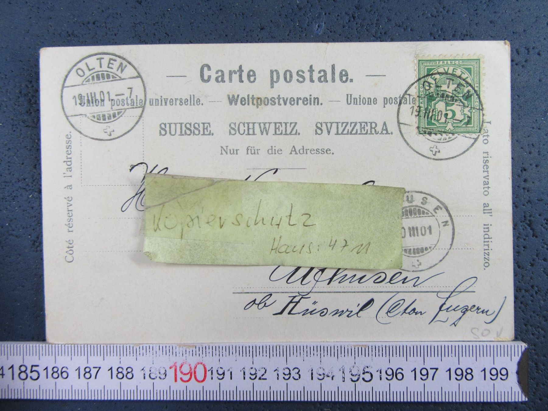 Cartoline postali: GRUSS AUS OLTEN SO AK 1901 – Usato da Ettingen venduto da Hausi4711 1