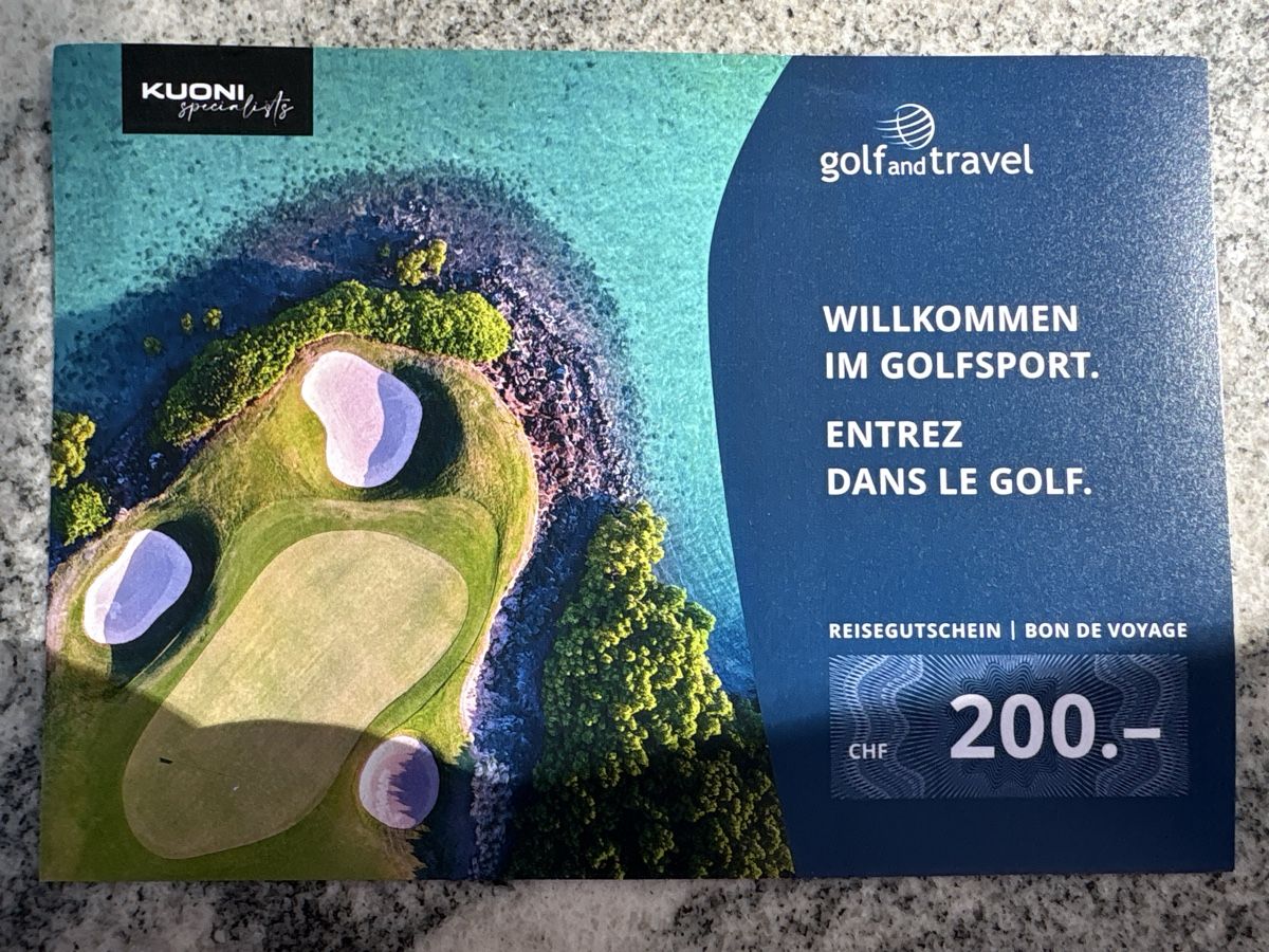 Gutscheine: Gutschein 200.- Golf and Travel – Neu (gemäss Beschreibung) aus Uzwil von maik1990