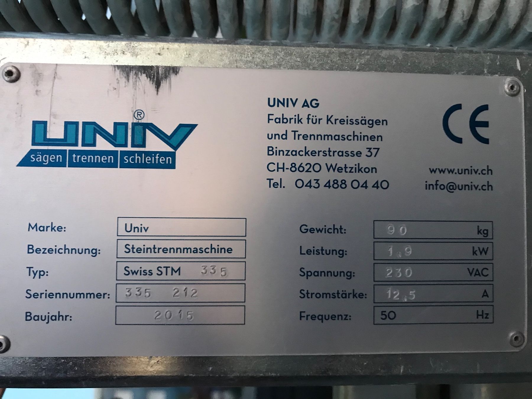 Tutte le macchine: Steintrennmaschine "UNIV" – Usato da Hünenberg venduto da Billi68 6