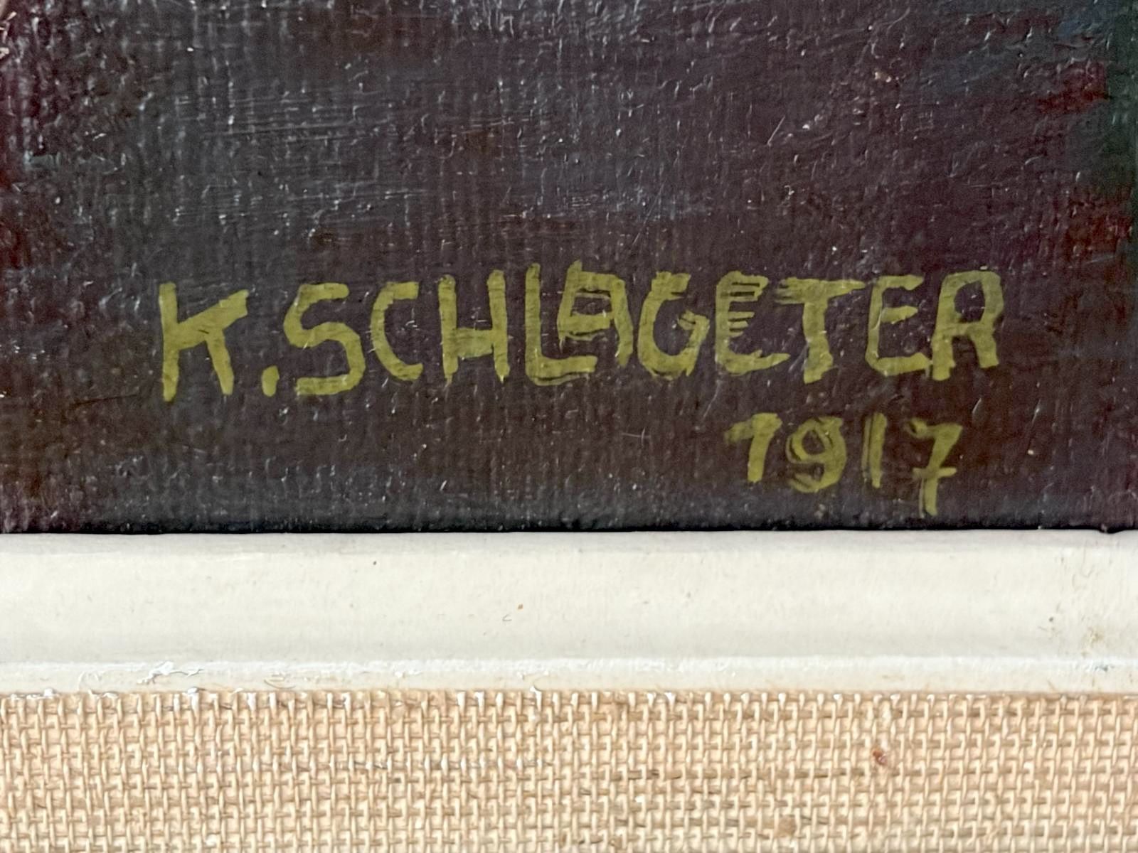 Tableaux: Karl Schlageter 1917 Ölgemälde mit Prunkrahmen – D'occasion à Sommeri par Plutus09 2