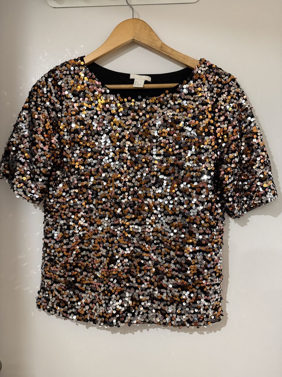 H&M Tops: NEUF ! Haut a sequins / Taille S – Neu (gemäss Beschreibung) aus MASSONGEX von Luluone