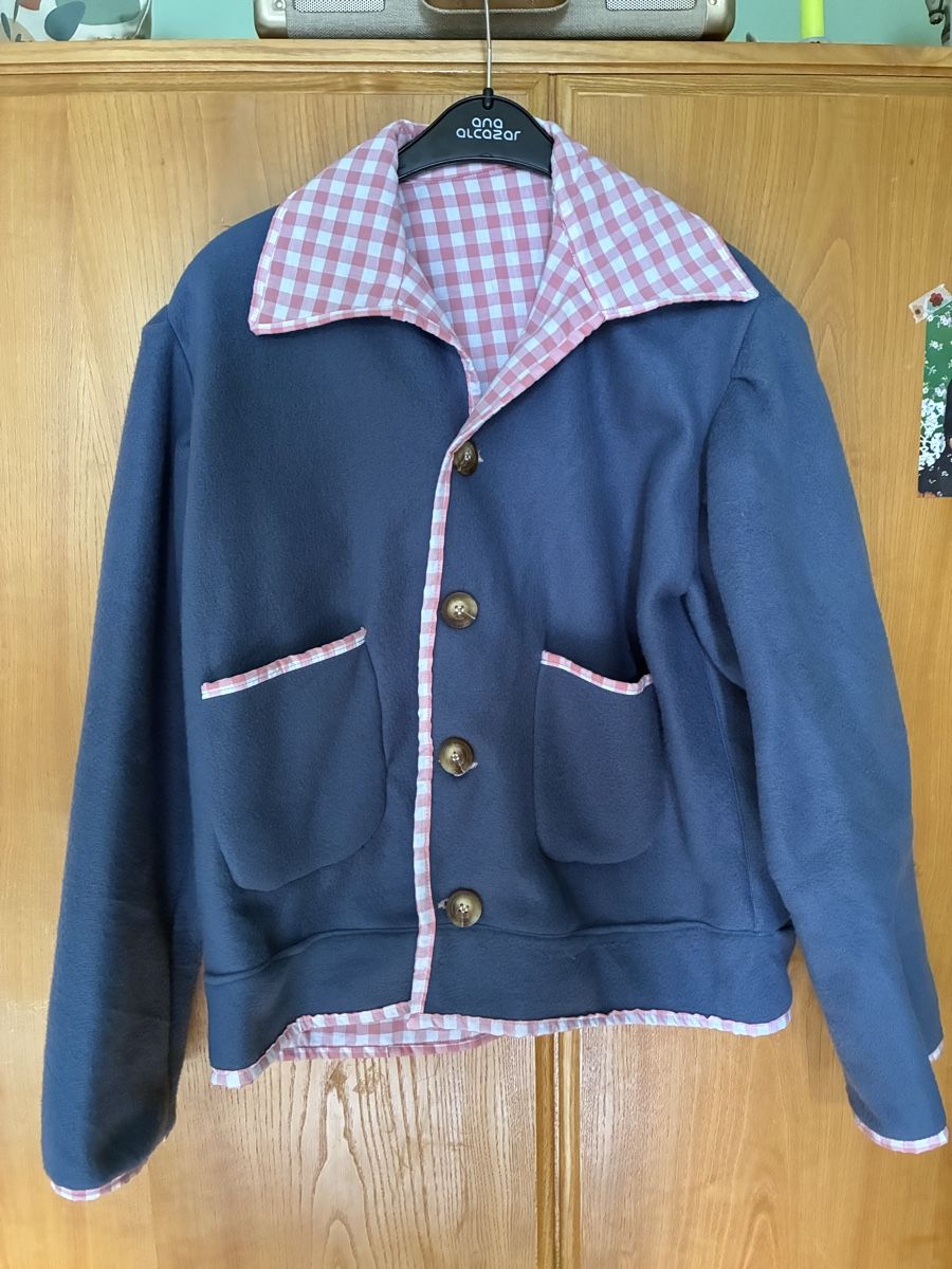 Jacken: Selbstgemachte Jacke Karomuster Grösse S-M blau – Neu (gemäss Beschreibung) aus Steinmaur von jul_6lwt