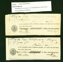 Vorphilatelie Wttbg. 2 Postscheine 1860/64 (AX418)