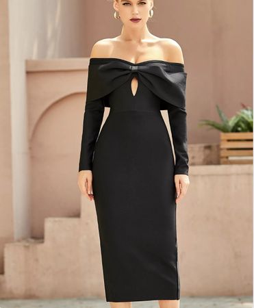 Black stretchy dress, M