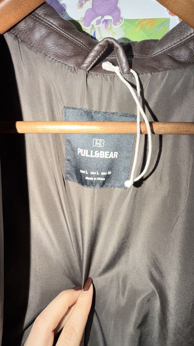 Pull&Bear Giacche: Pull&Bear Kunstlederjacke braun Grösse L – Usato da Bern venduto da sshueli 1