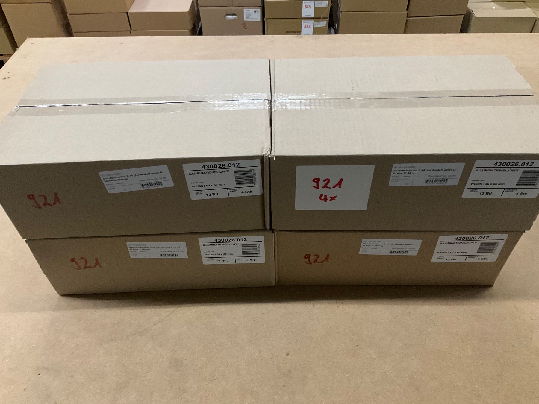 Candele: 921 Posten Stundenbrenner aus Liquidation – Nuovo (secondo la descrizione) da Derendingen venduto da Meisterstuecke