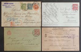 MAGYARSORZAG: 4 envois postales O des années 1900–1915