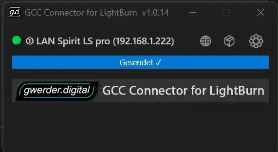 Software: GCC Connector Für LightBurn – Neu und originalverpackt aus Steinen von gwerder.digital 1