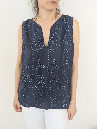 Sommerliches Leinen-Top von Carla, Grösse 42/44 
