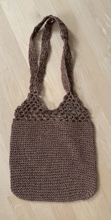 Gehäkelte Tasche braun neuwertig 