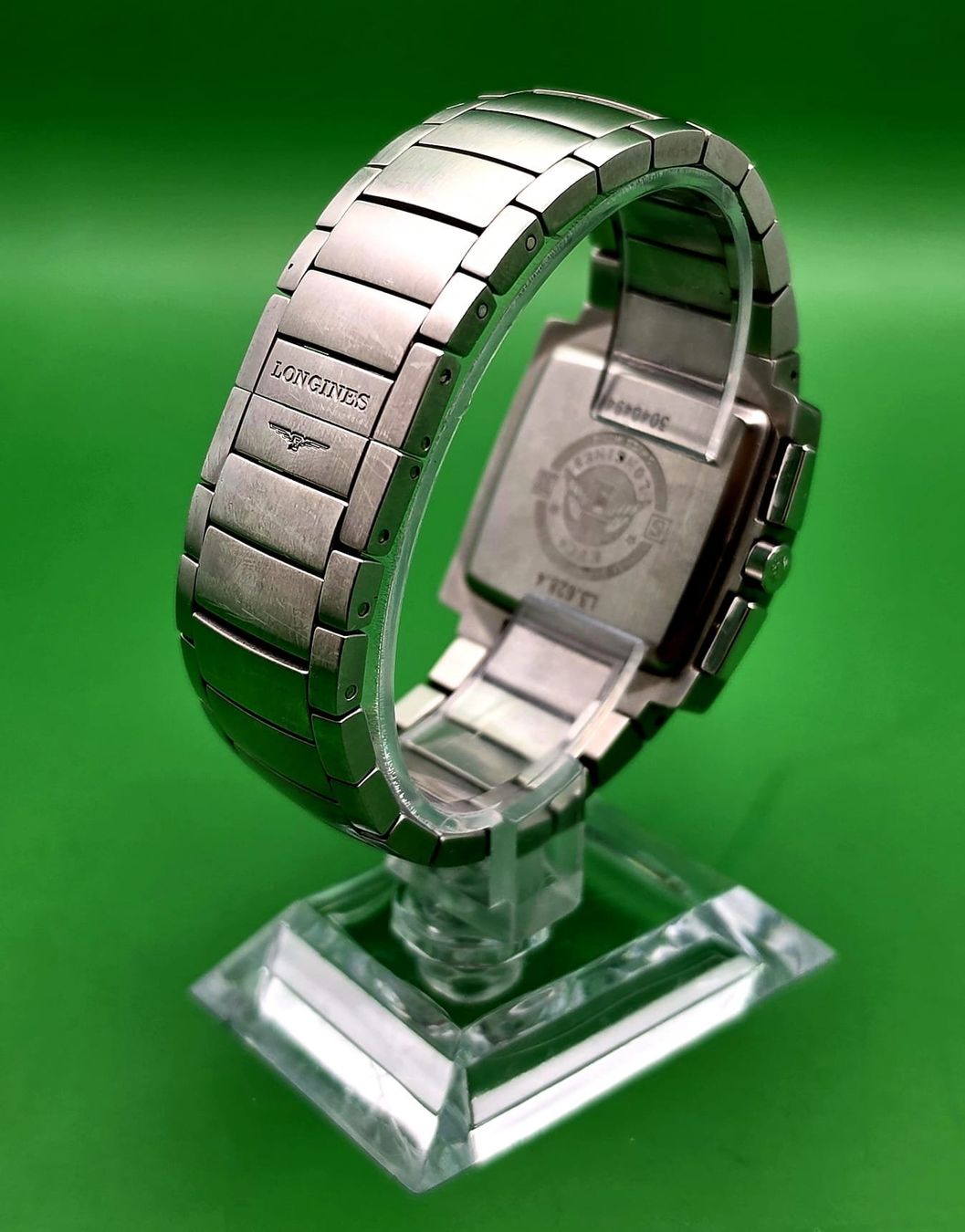 Longines Orologi: LONGINES OPOSITION SQUARE CHRONOGRAPH DATE ALL STAINLESS STE – Usato da Neftenbach venduto da Taschen-Uhren 5
