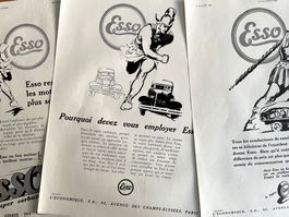 Esso - 3 Alte Werbungen / Anciennes publicités 1930